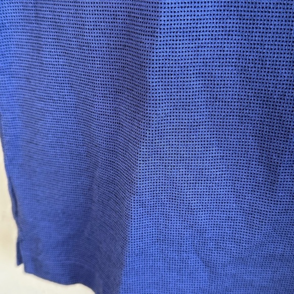 Banana Republic Vibrant Blue Textured Dress Polo Shirt Sz L - Picture 4 of 12